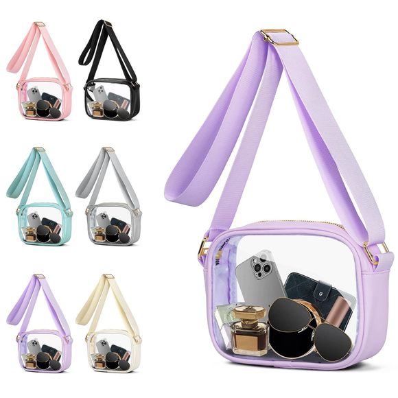 Stadium Aroved Clear Crossbody Bag, Small See Through Purse Handbag With :] - Picture 1 of 6